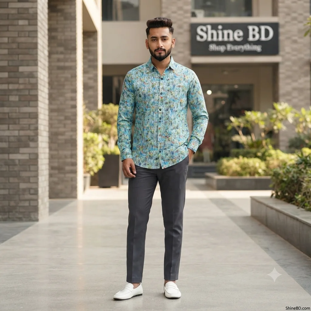 Digital premium  Print Cotton Shirt