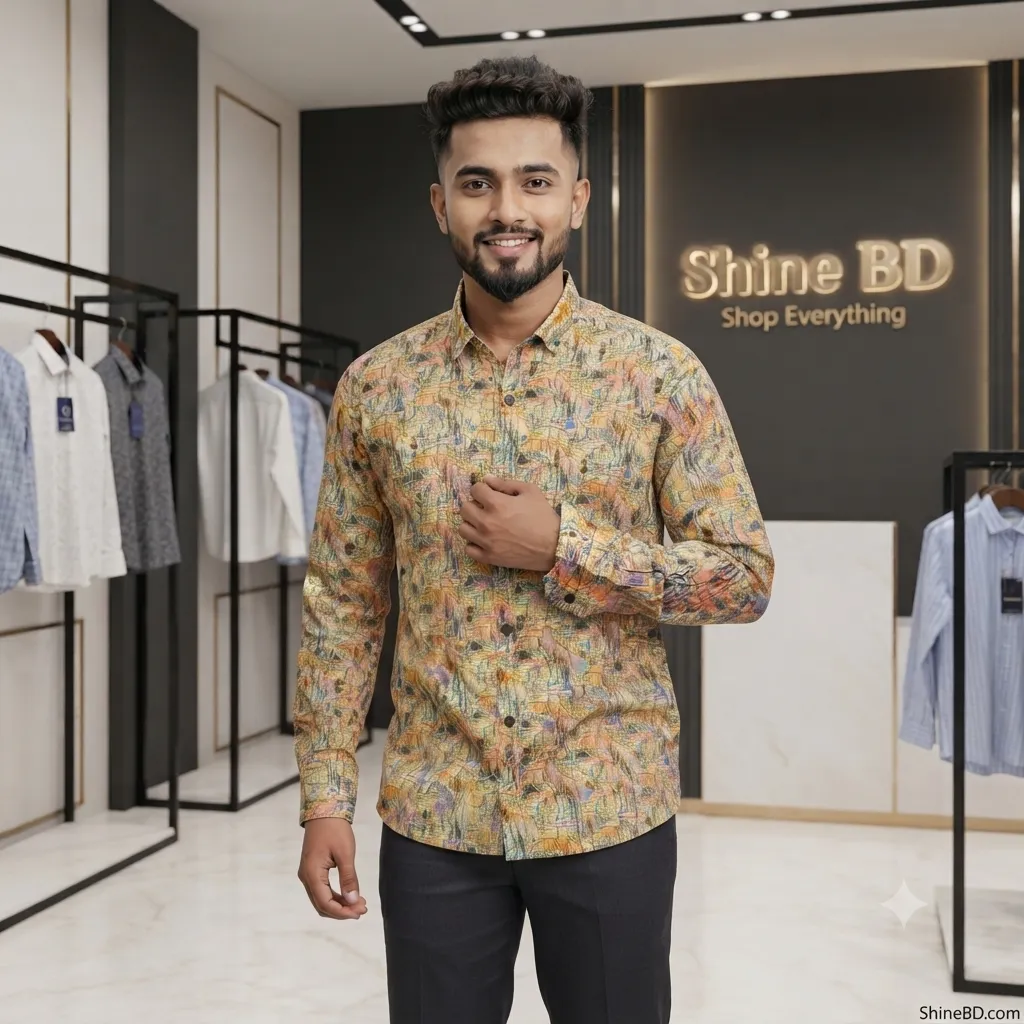Digital premium Print Cotton Shirt