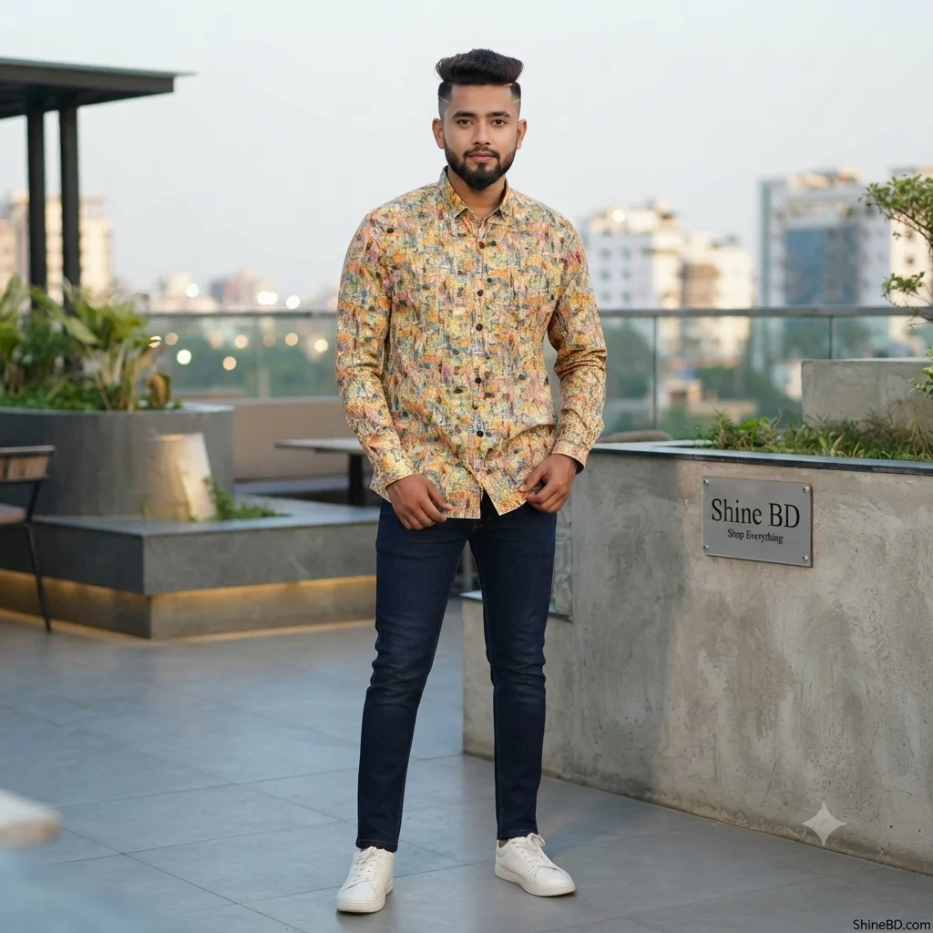 Digital premium Print Cotton Shirt