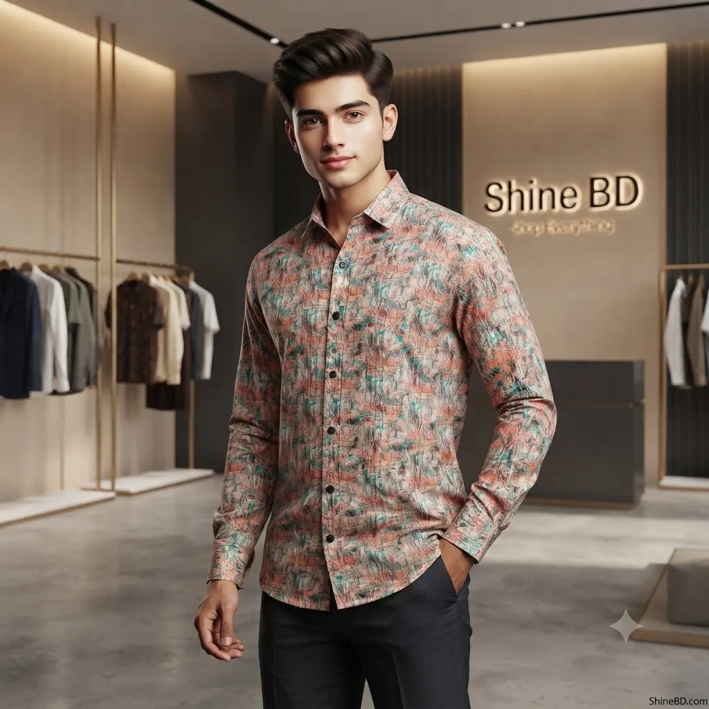Digital premium  Print Cotton Shirt