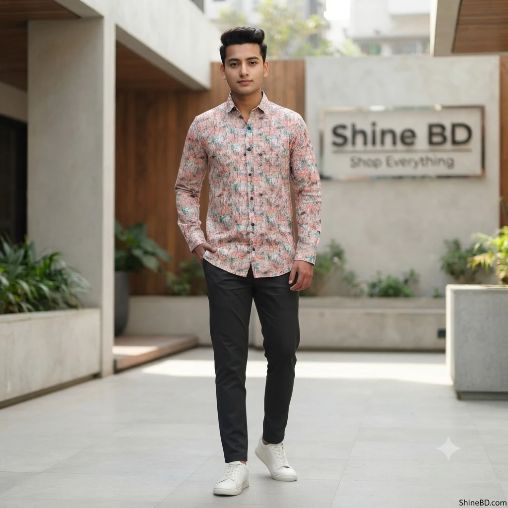 Digital premium  Print Cotton Shirt