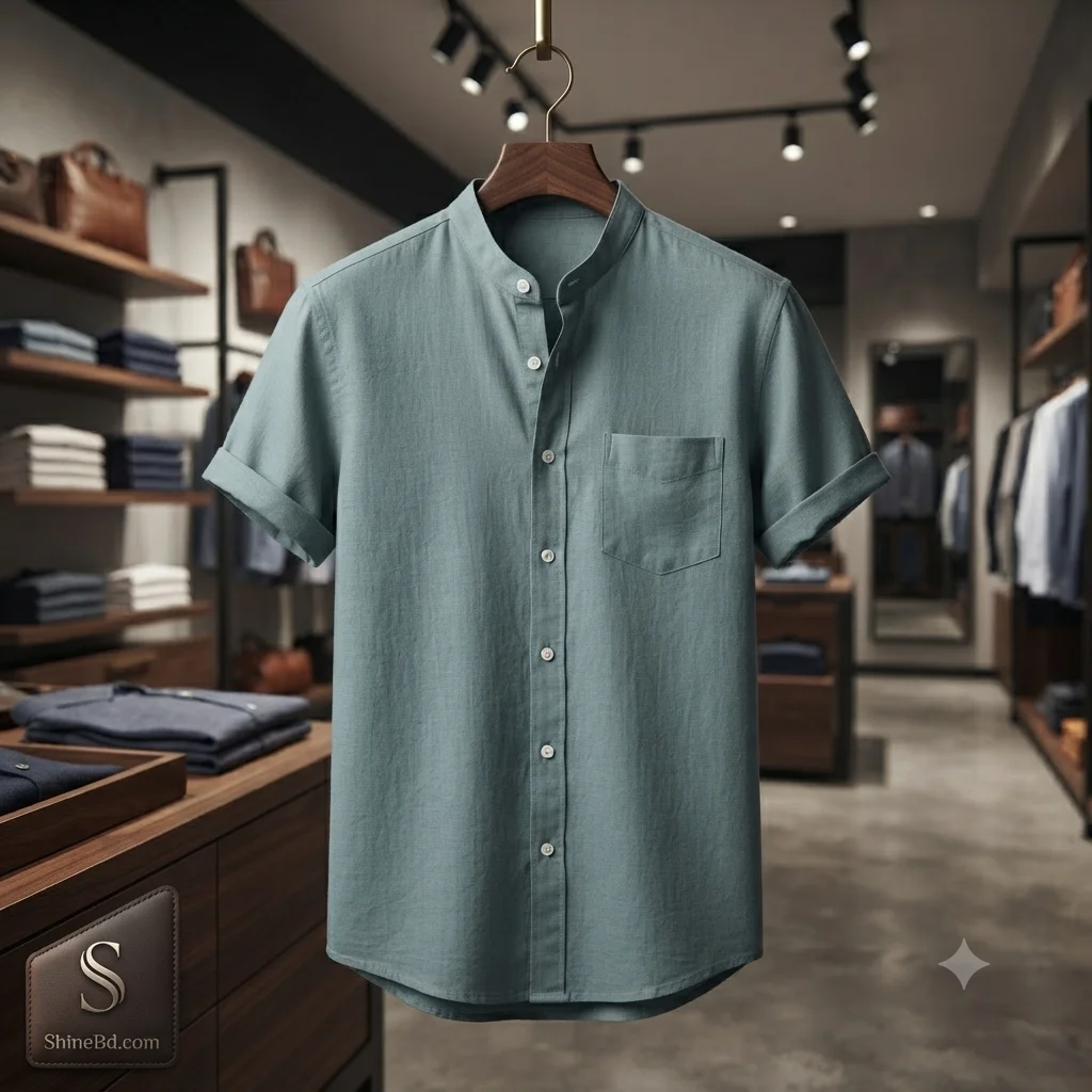 Fashionable half-sleeve shirt for men ( Ash)