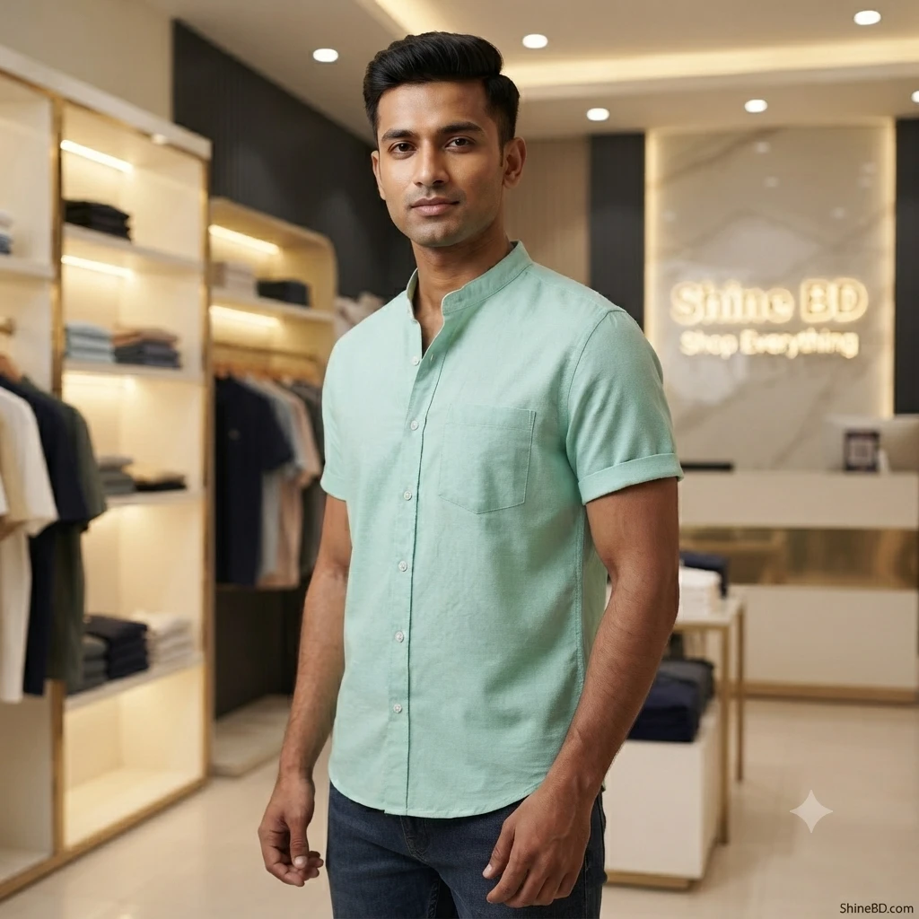 Fashionable half-sleeve shirt for men ( Paste)