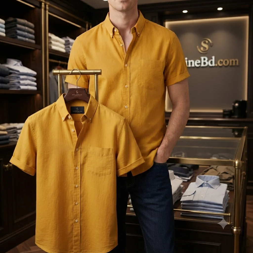 Men's Stylish Half Sleev Casual Solid Shirt ( Khatali )