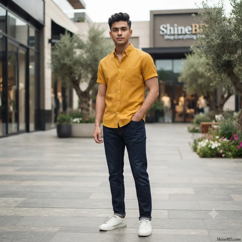 Men's Stylish Half Sleev Casual Solid Shirt ( Khatali )