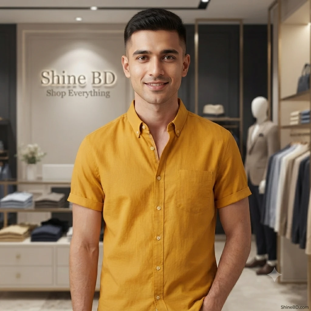 Men's Stylish Half Sleev Casual Solid Shirt ( Khatali )