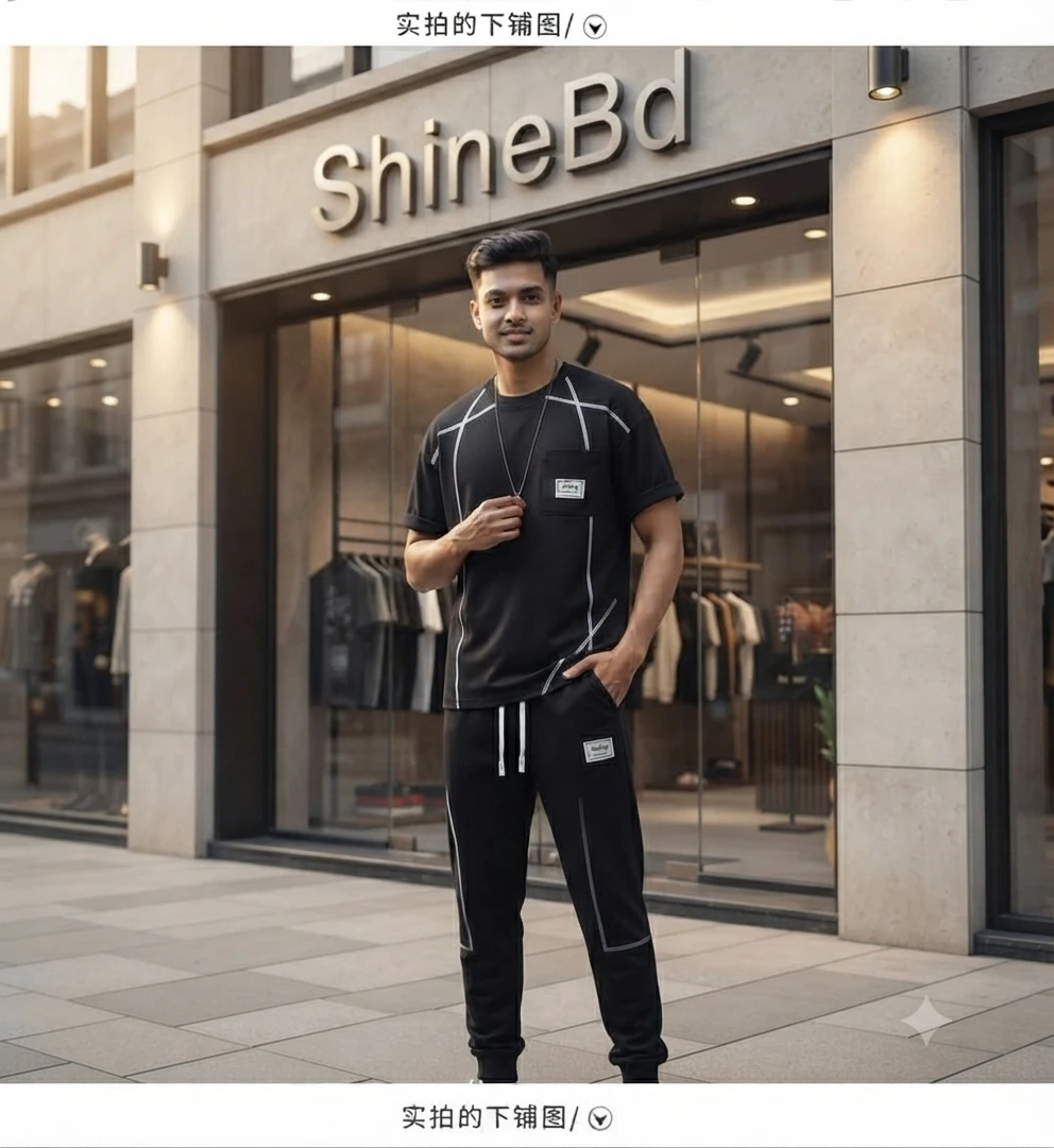 Mash drop shoulder Tshirt & Trouser Combo Set