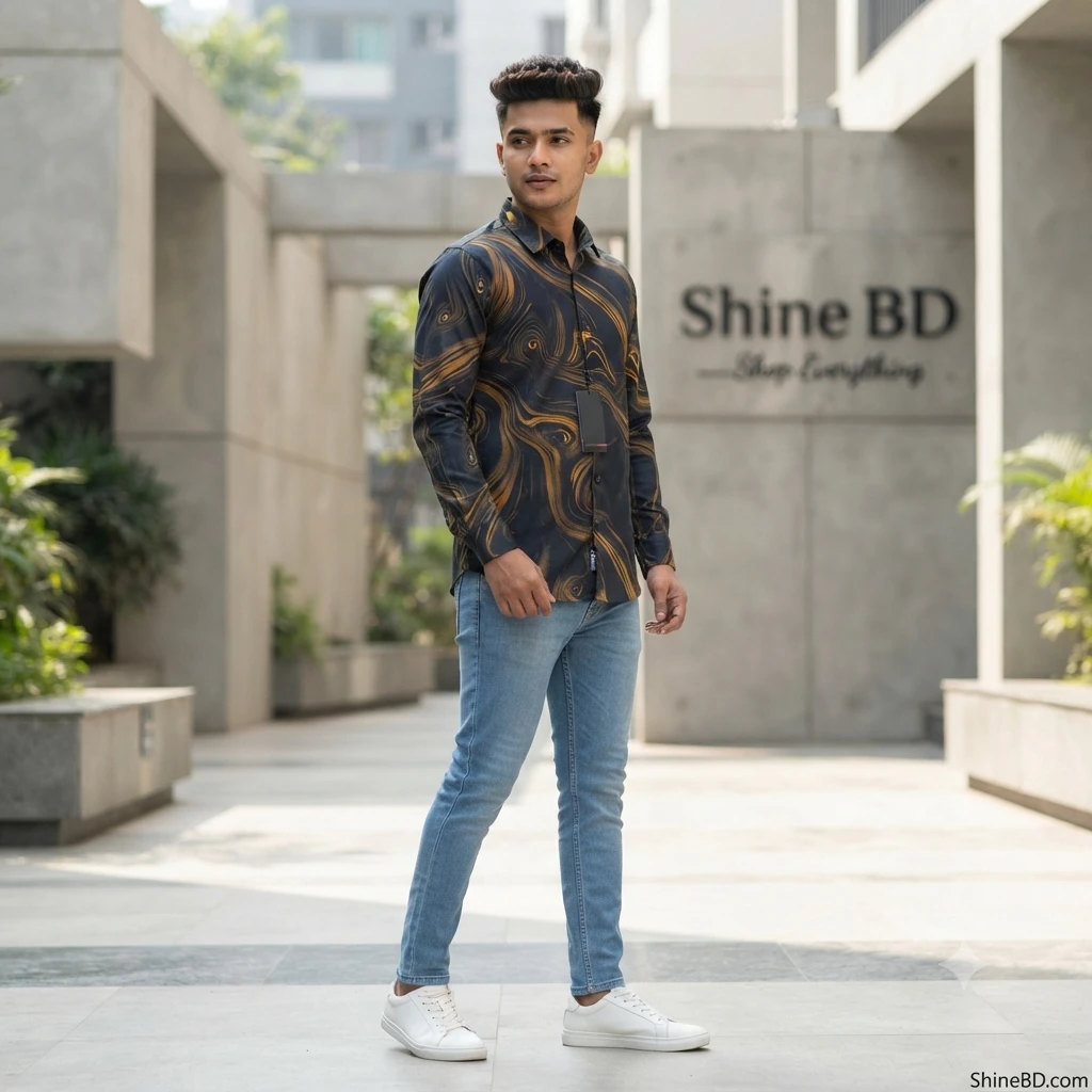 Stylish  premium full sleeves  Cotton Print Shirts