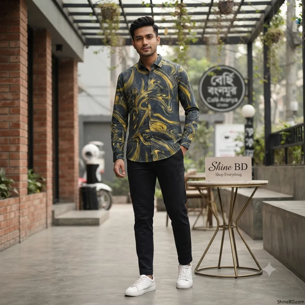 Style premium full sleeves  Cotton Print Shirts