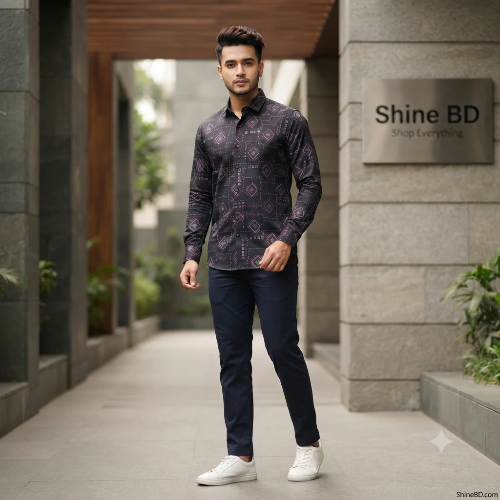 Stylish premium full sleeves  Cotton Print Shirts