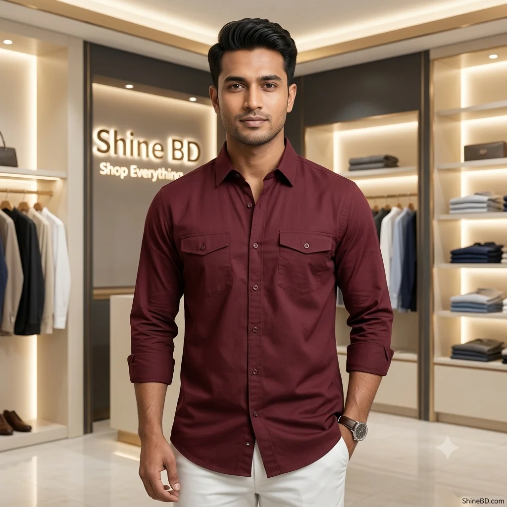 Full sleeves double pocket Shirt