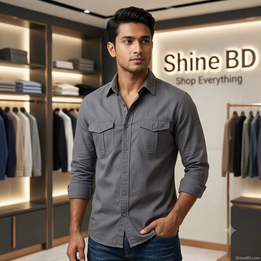 Full sleeves double pocket Shirt