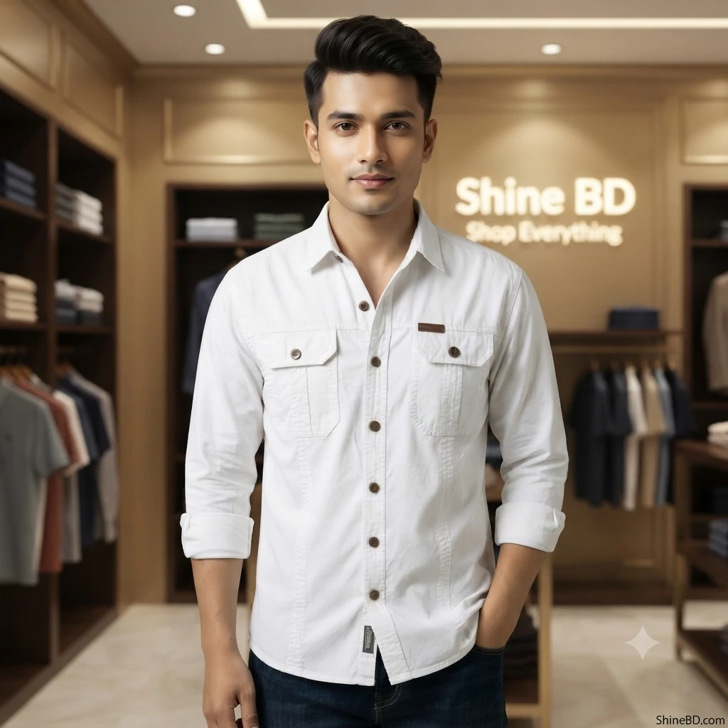 Full sleeves double pocket panel Shirt