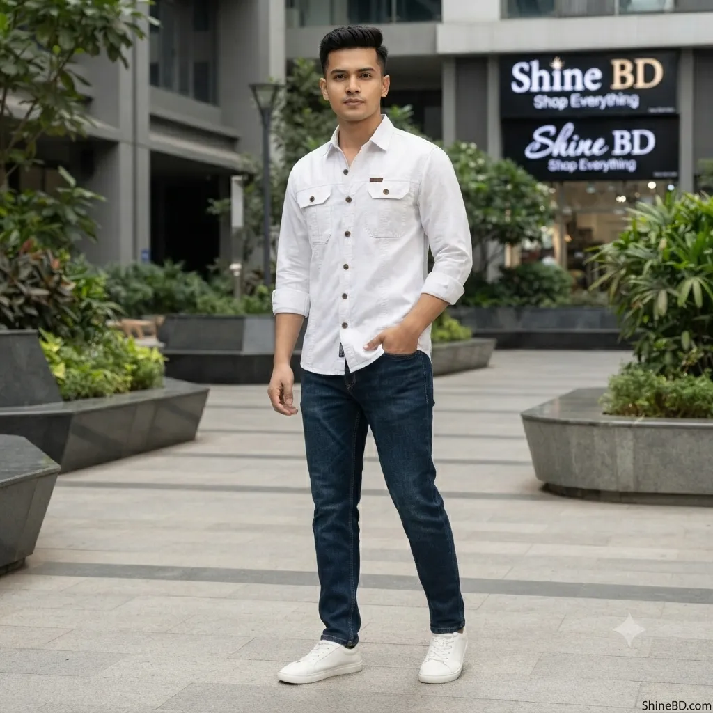 Full sleeves double pocket panel Shirt