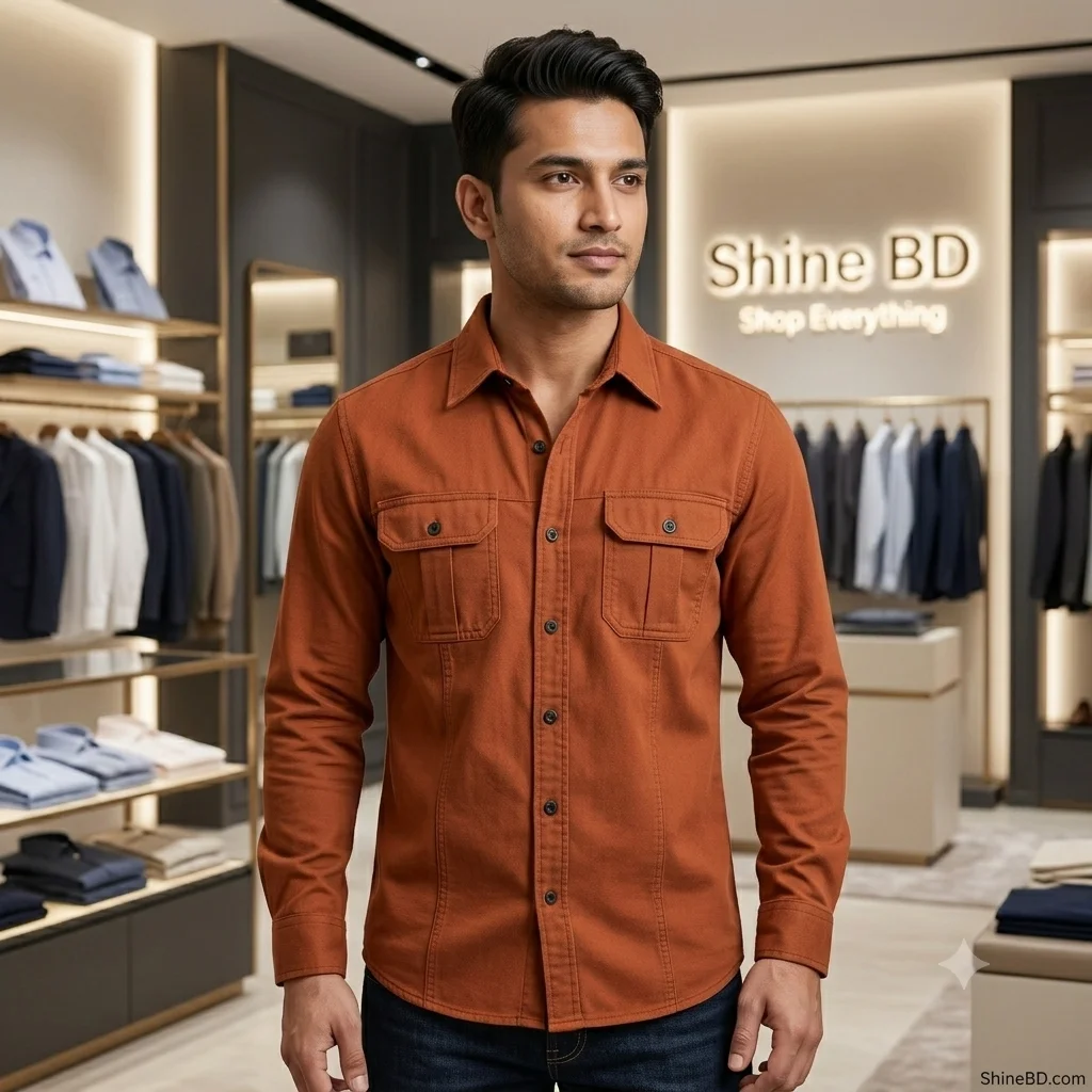 Full sleeves double pocket panel Shirt