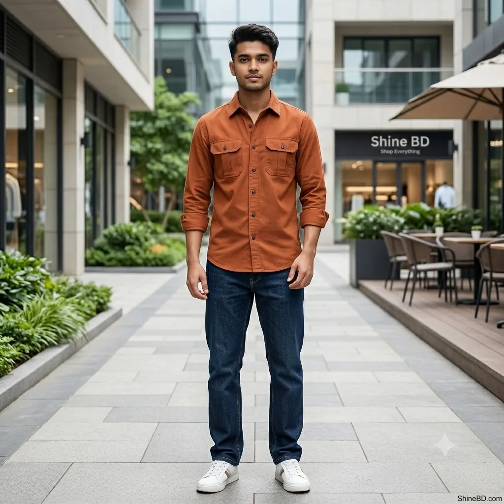 Full sleeves double pocket panel Shirt