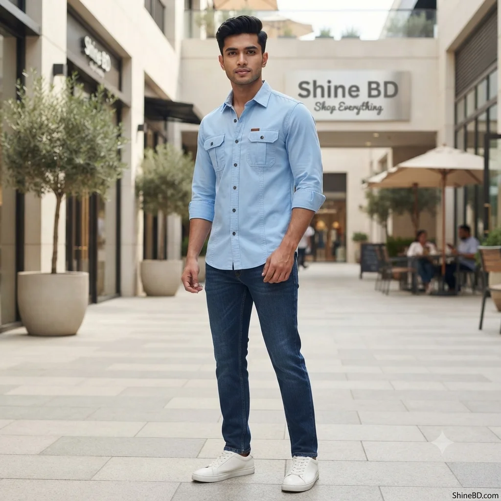 Full sleeves double pocket panel Shirt