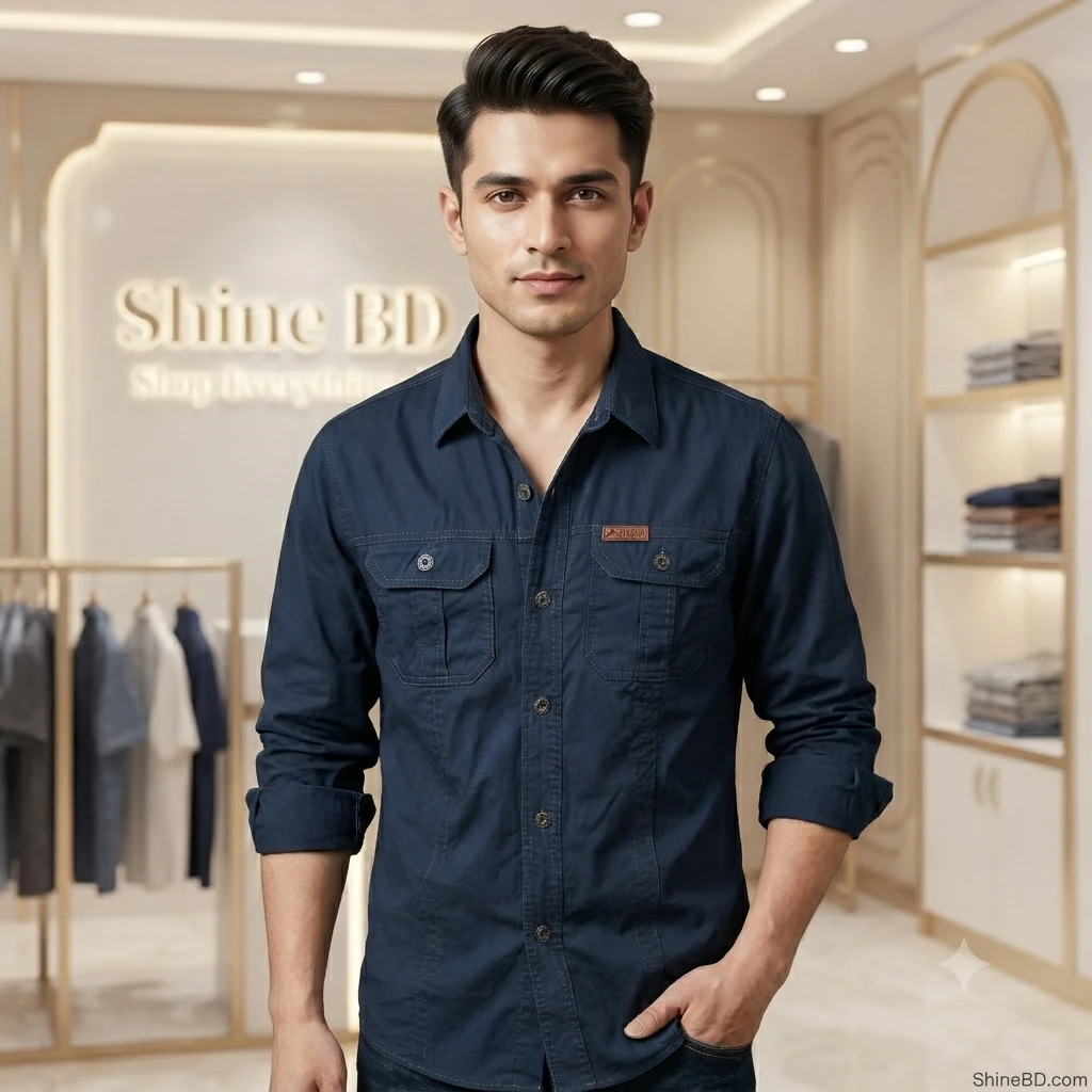 Full sleeves double pocket panel Shirt