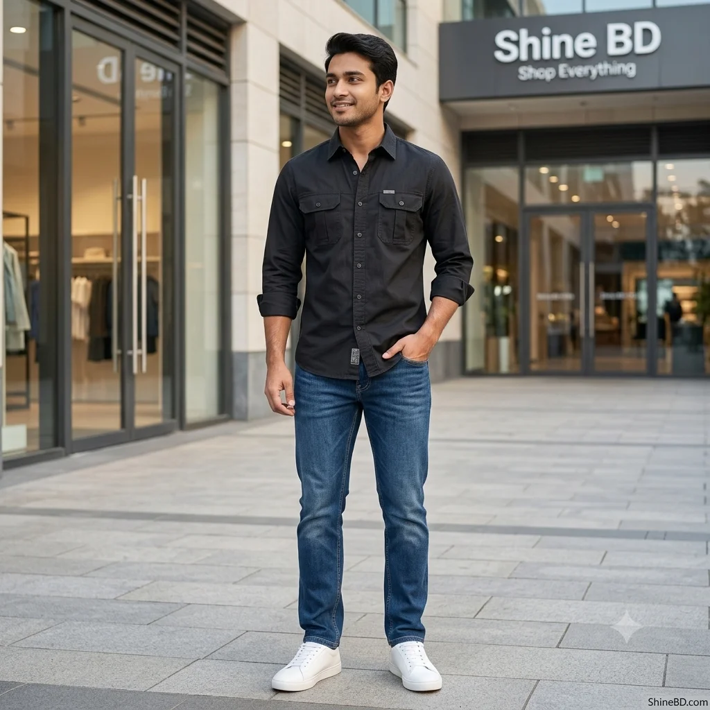 Full sleeves double pocket panel Shirt