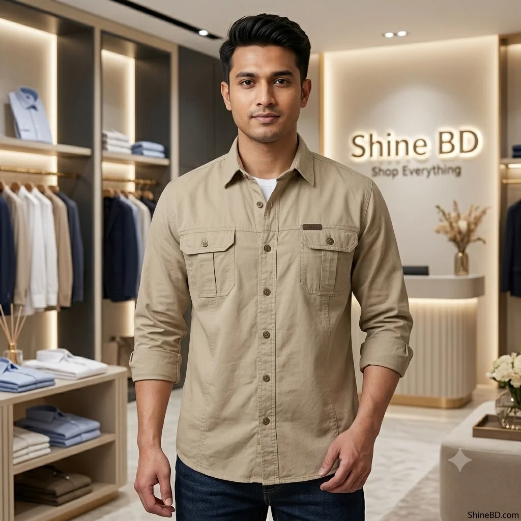Full sleeves double pocket panel Shirt