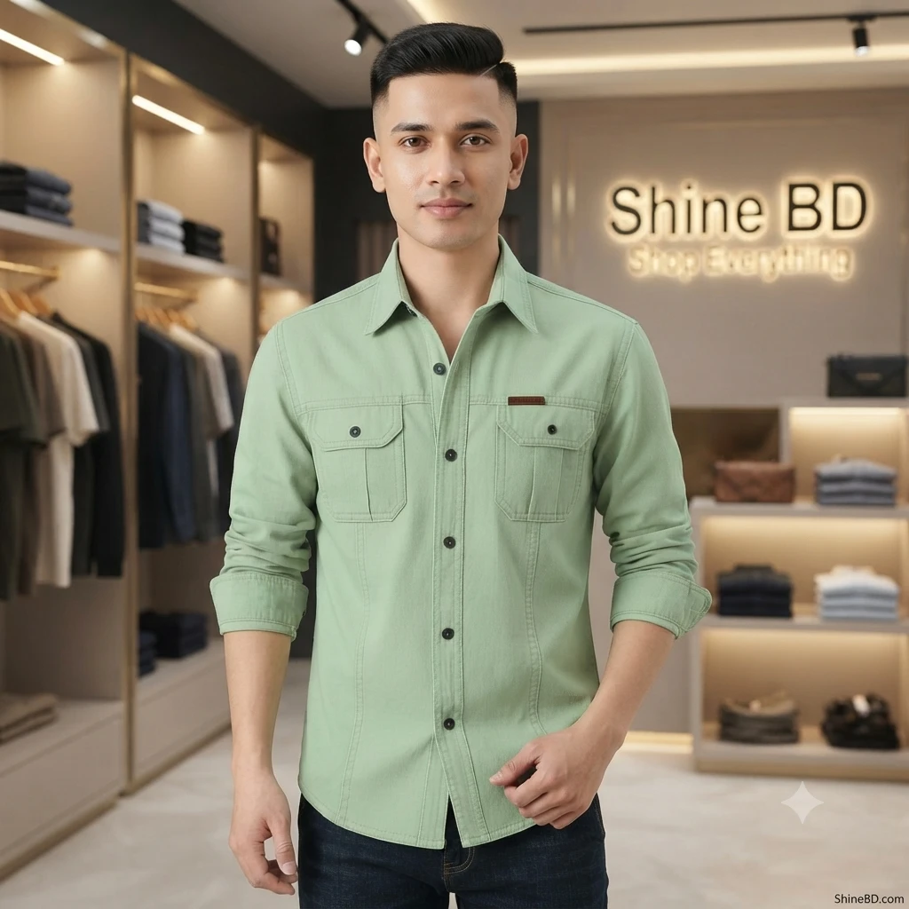 Full sleeves double pocket panel Shirt