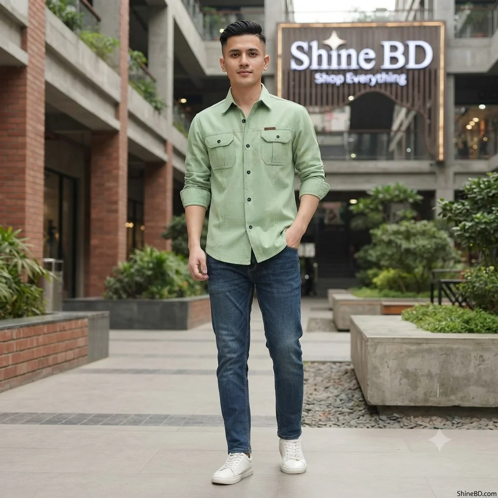 Full sleeves double pocket panel Shirt