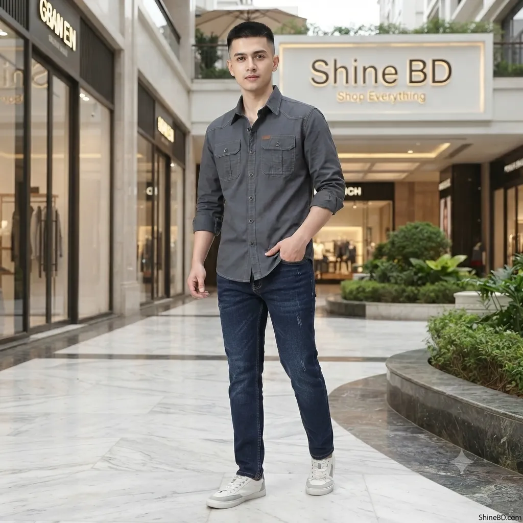 Full sleeves double pocket panel Shirt