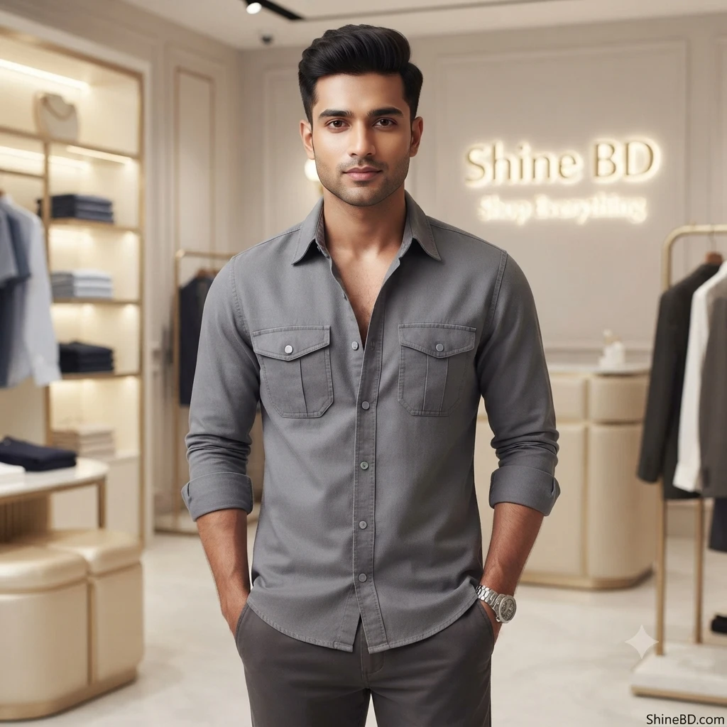 Full sleeves double pocket Shirt