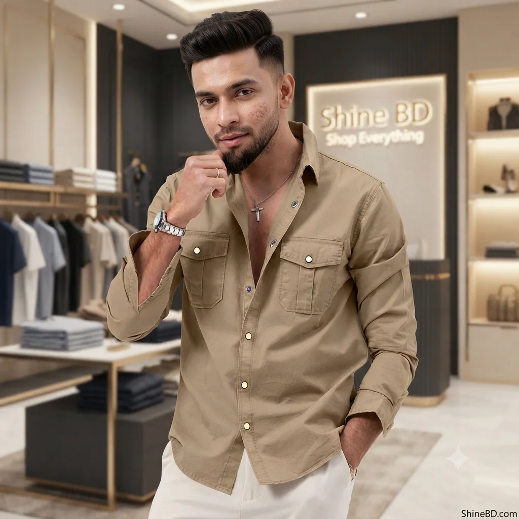 Full sleeves double pocket Shirt