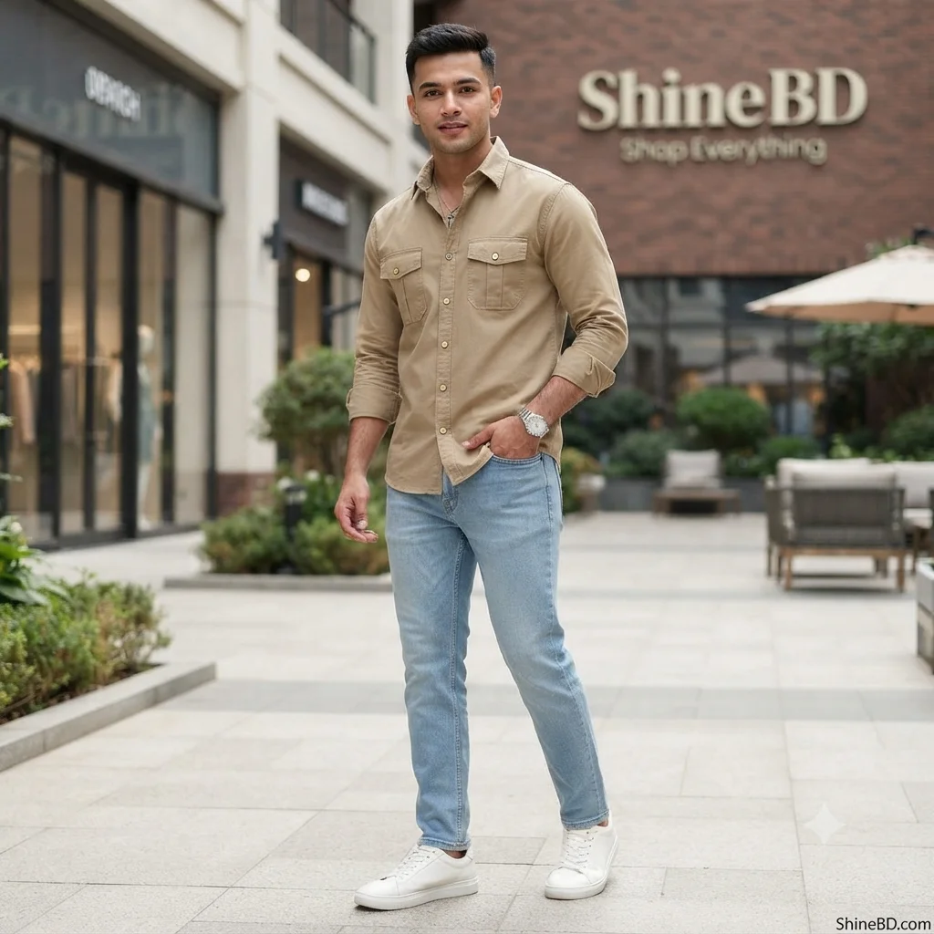 Full sleeves double pocket Shirt