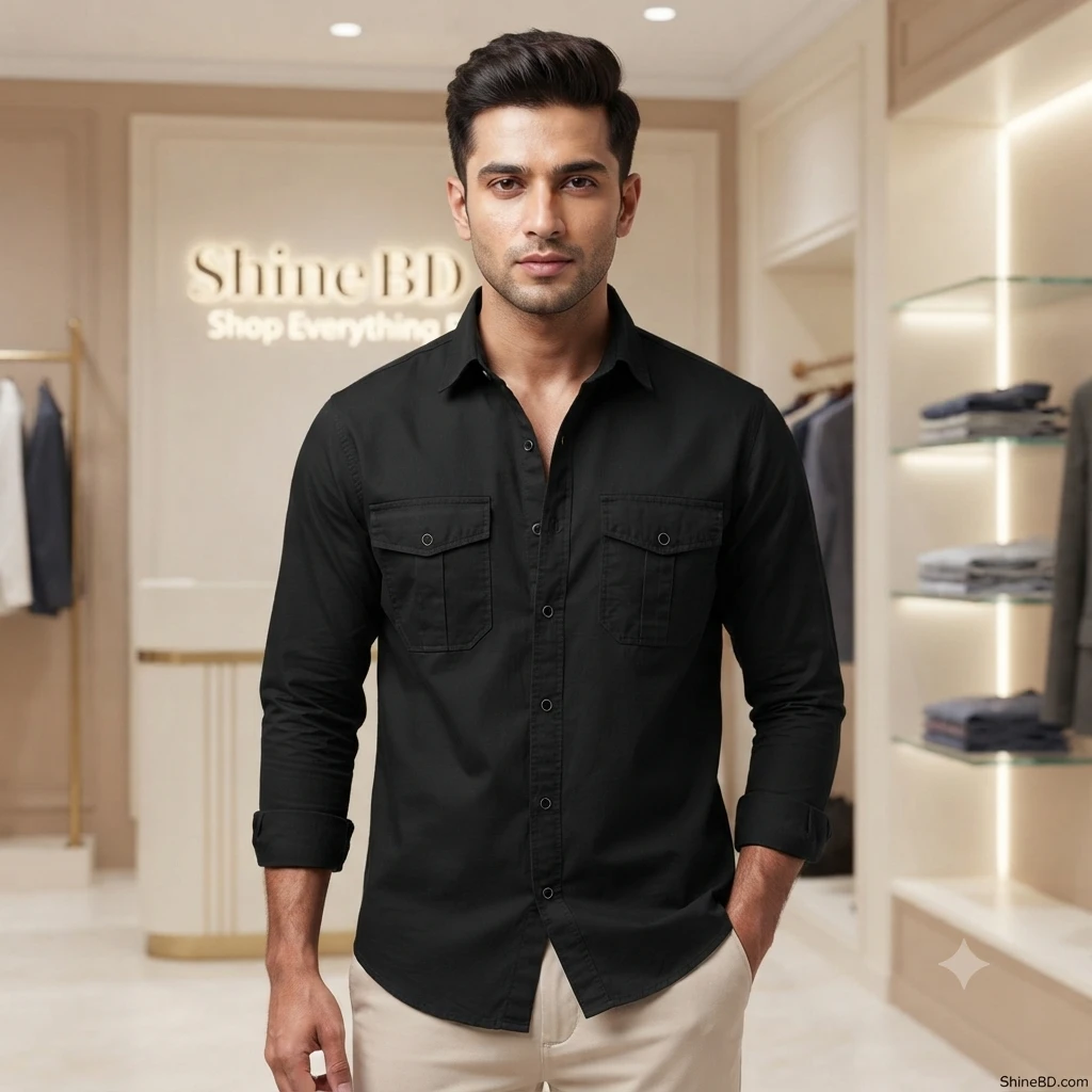 Full sleeves double pocket Shirt