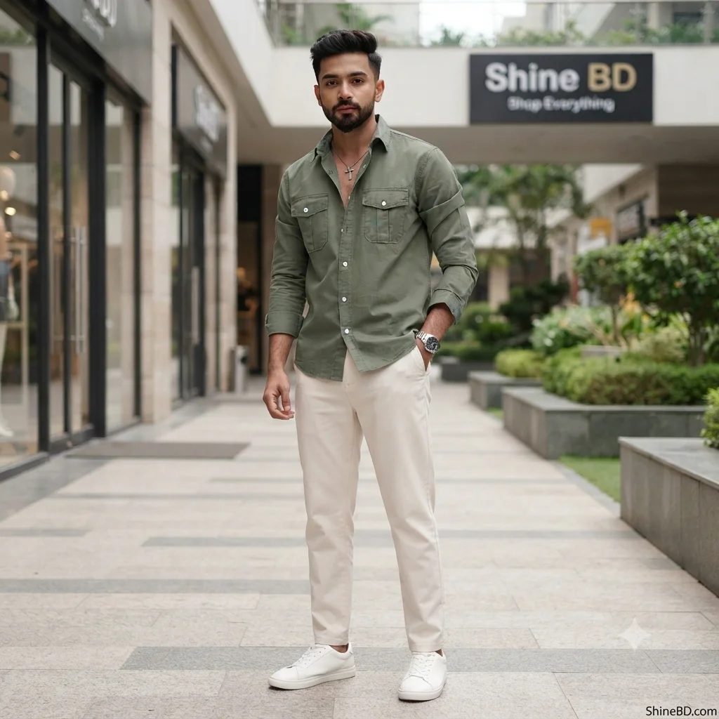 Full sleeves double pocket Shirt