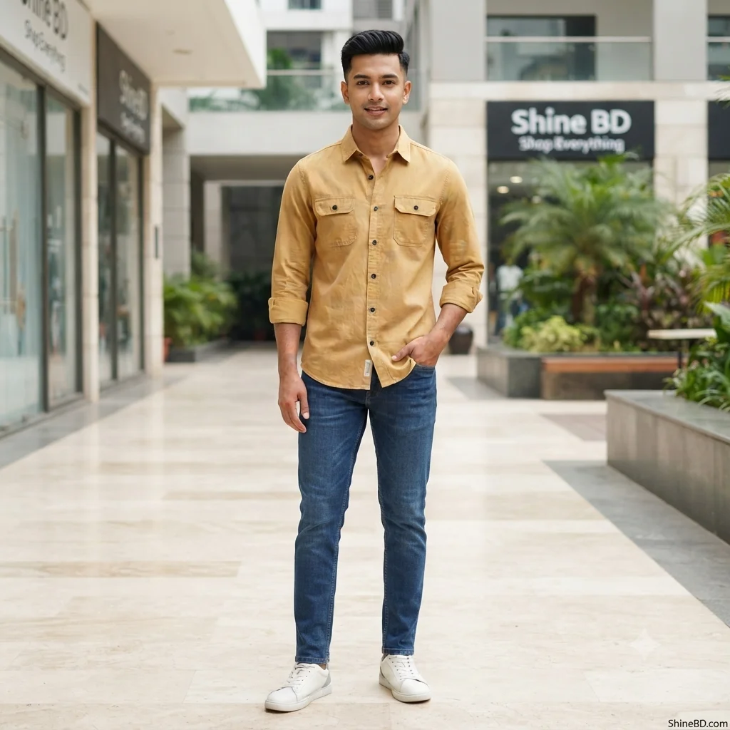 High Thickness Double Pocket Shirt.. ( Biscuit