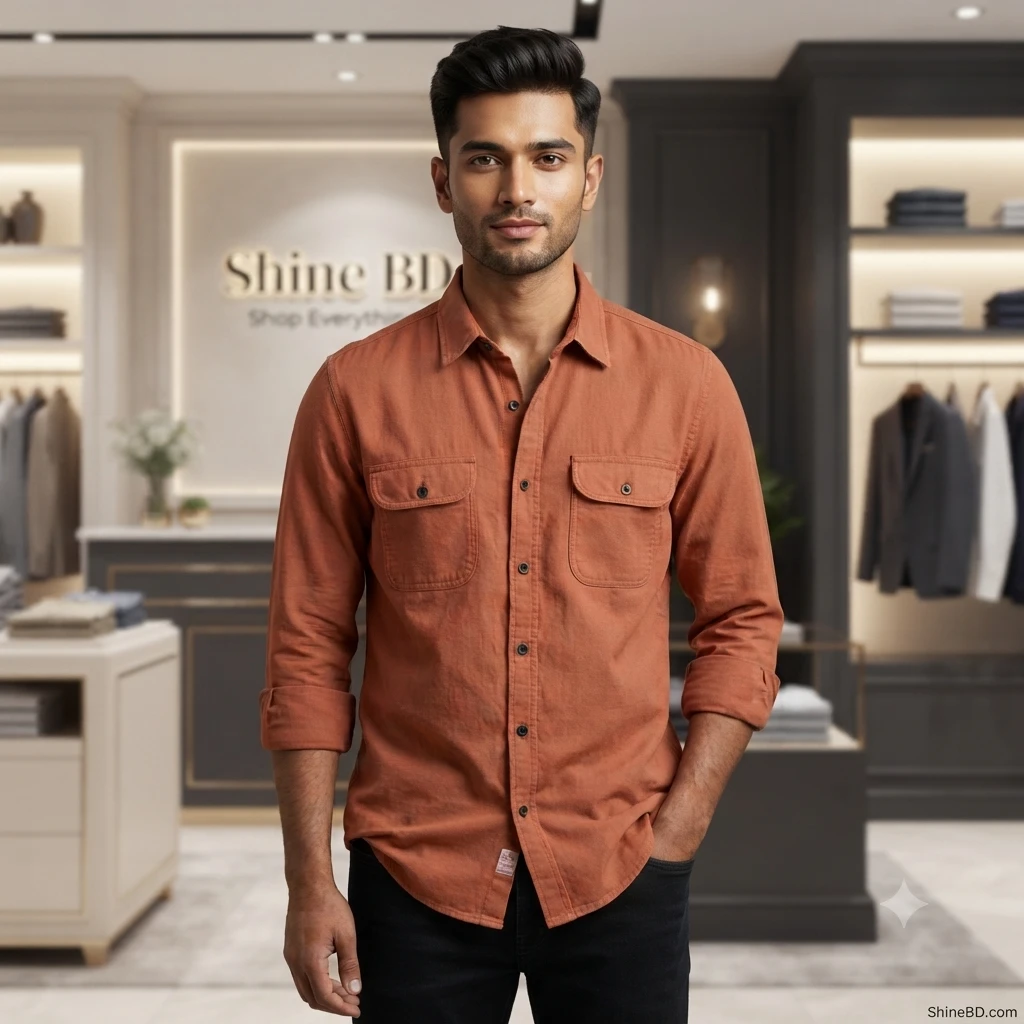High Thickness Double Pocket Shirt.. ( Merron)