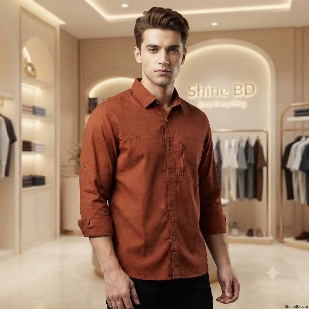 Kaiser Cotton Stylish Full Sleeve Shirt (Ment)