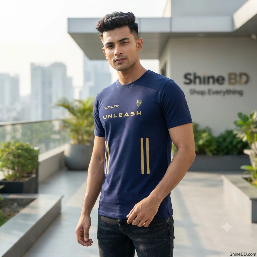 Stylish Half Sleeve Sports T-shirt