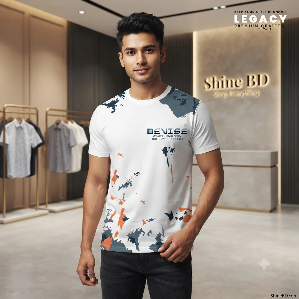 Stylish Half Sleeve Sports T-shirt