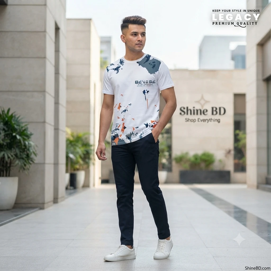 Stylish Half Sleeve Sports T-shirt