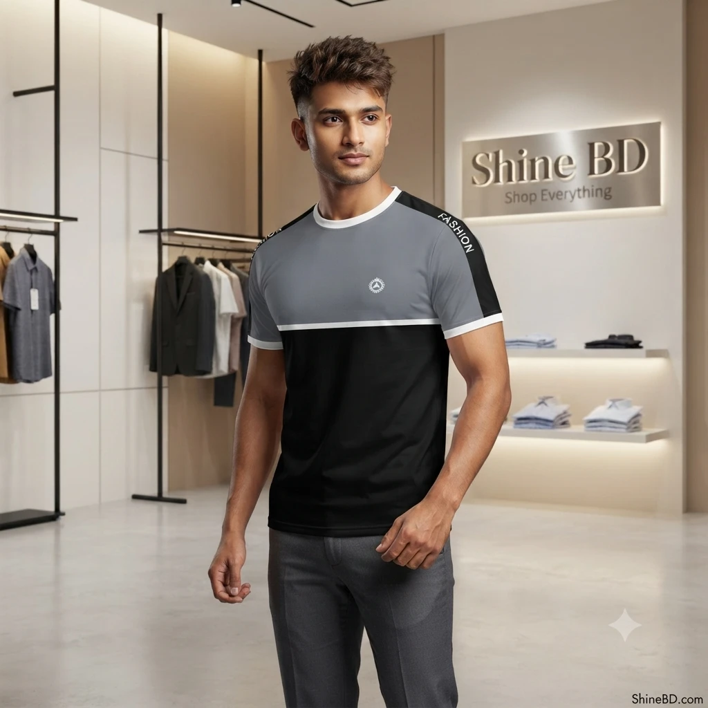 Stylish Half Sleeve Sports T-shirt