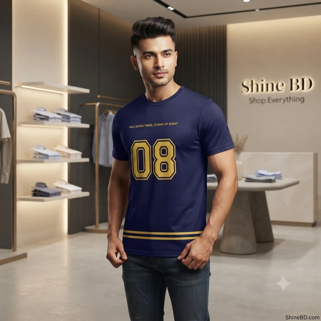 Stylish Half Sleeve Sports T-shirt