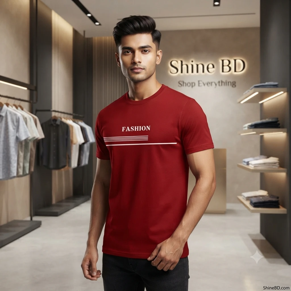 Stylish Half Sleeve Sports T-shirt