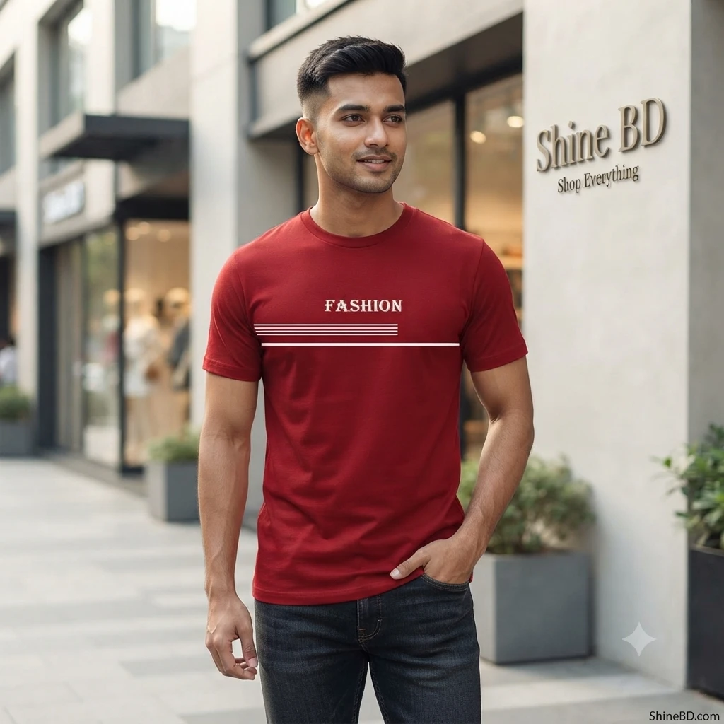 Stylish Half Sleeve Sports T-shirt