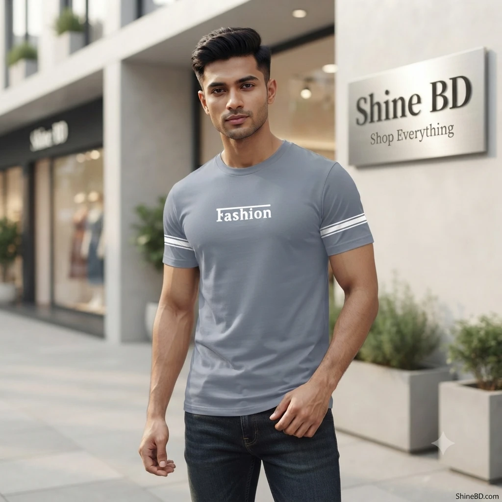 Stylish Half Sleeve Sports T-shirt