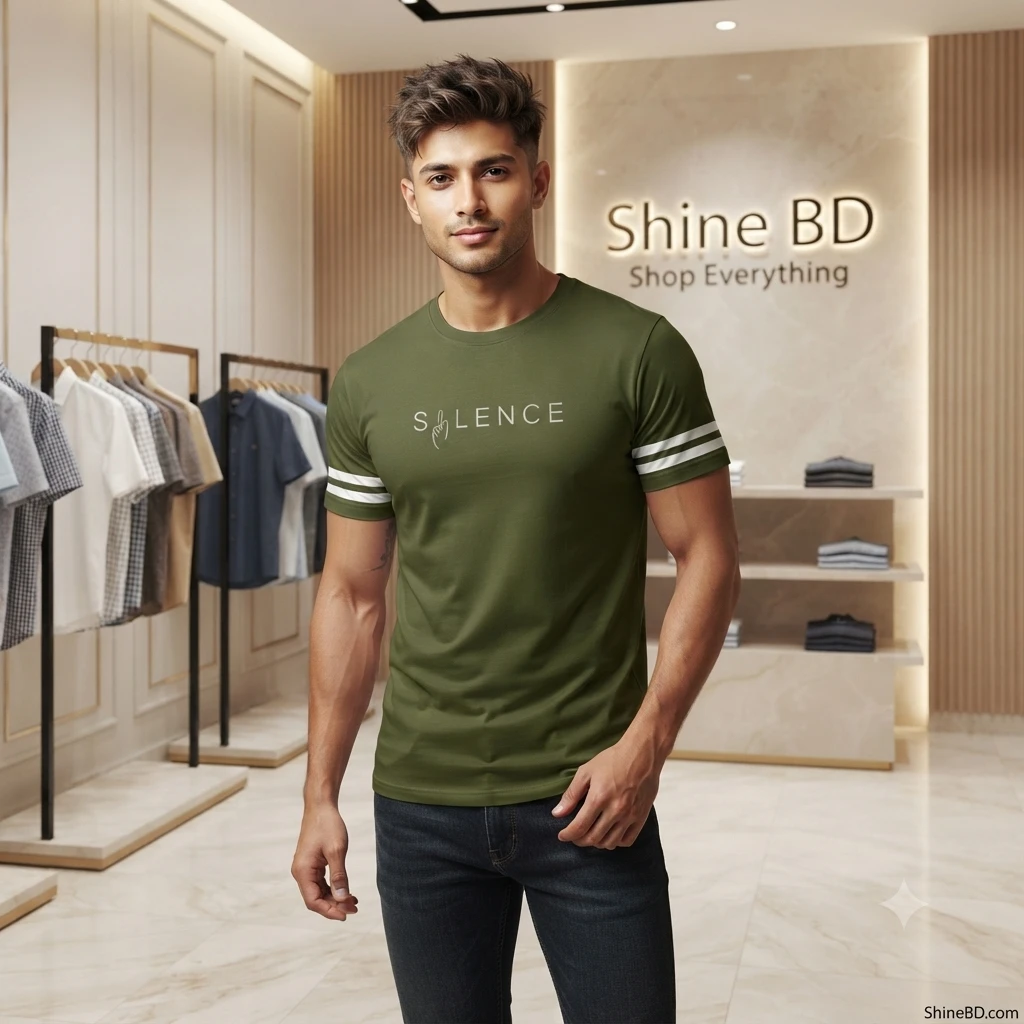 Stylish Half Sleeve Sports T-shirt