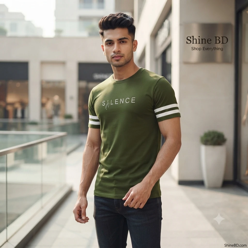 Stylish Half Sleeve Sports T-shirt