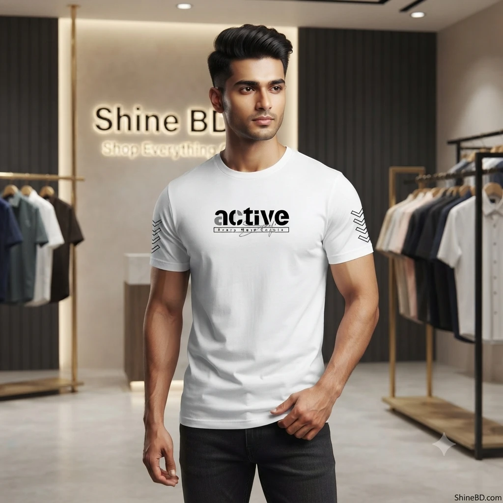 Stylish Half Sleeve Sports T-shirt