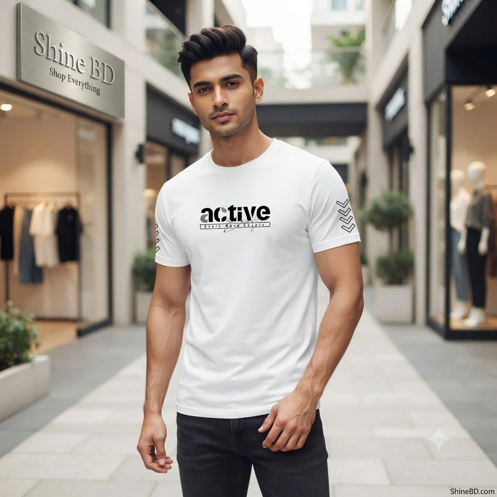 Stylish Half Sleeve Sports T-shirt