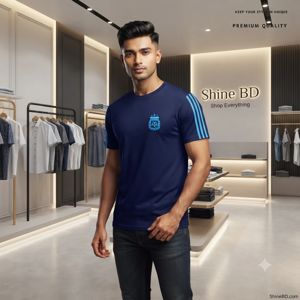 Stylish Half Sleeve Sports T-shirt