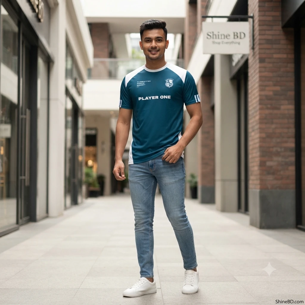 Stylish Half Sleeve Sports T-shirt