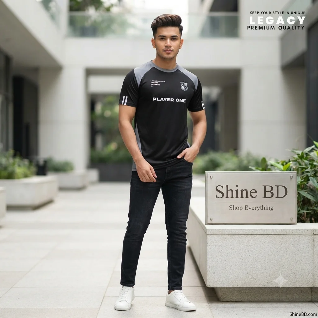 Stylish Half Sleeve Sports T-shirt